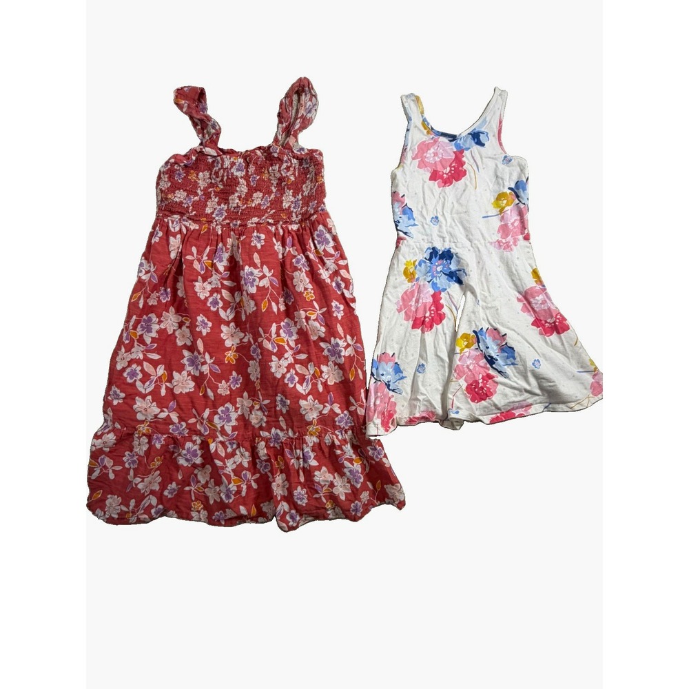 Girls Gap Kids Dresses Lot of 2 Size 6-7 Floral Summer Sundress Romper Dress